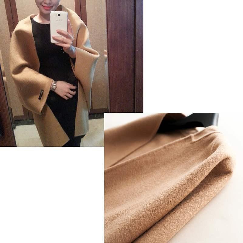 ロングコート リバーコート ダブルフェイスコート 一枚仕立て ウール