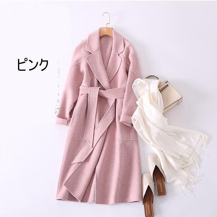 在庫セール 上品ロングコート ウール100 リバーコート ダブルフェイスコート 一枚仕立て パープル ピンク オフホワイト ブラウン 送料無料 Jk 1812 2 パリスマダム 通販 Yahoo ショッピング