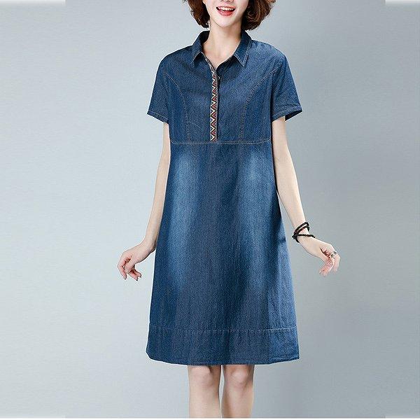 お歳暮 デニムハイウエストワンピース 半袖 チロリアンテープ ひざ丈 きれいめ 上品 大人 Mからxxl 送料無料 Op 07 5 パリスマダム 通販 Yahoo ショッピング 本店は Elearning Mammographyed Com