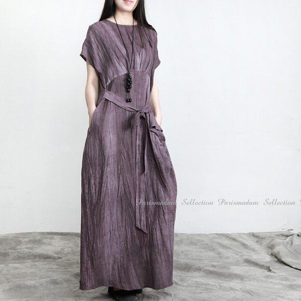 流行に レディース 春夏秋冬 お出掛け エレガンス 女子会 大人個性的ワンピース ロングワンピース マキシ丈ワンピース 麻 リネン ワイン系 フレンチスリーブ 送料無料 ほっそり効果大 代30代40代50代 ワンピース チュニック Thunda2 Com Au