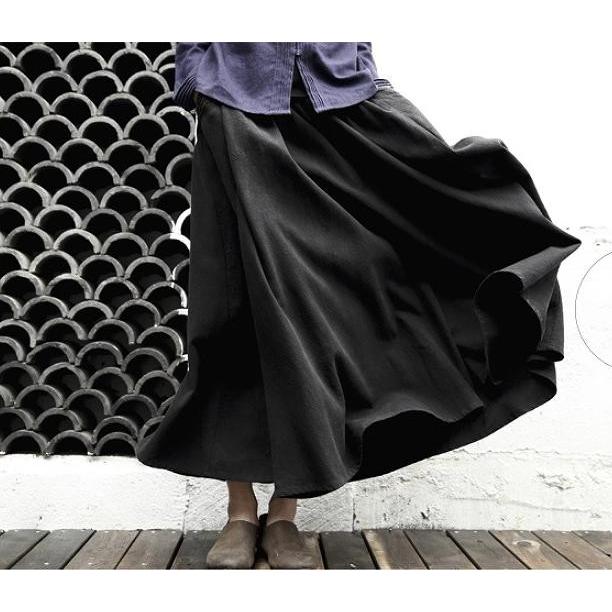 在庫セール＞ウエストがポイント マキシ丈スカート 超ロングスカート