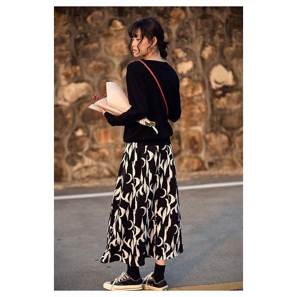 全品送料0円 【新品】axes ミュシャ／プリントスカート(ワイン) ロング