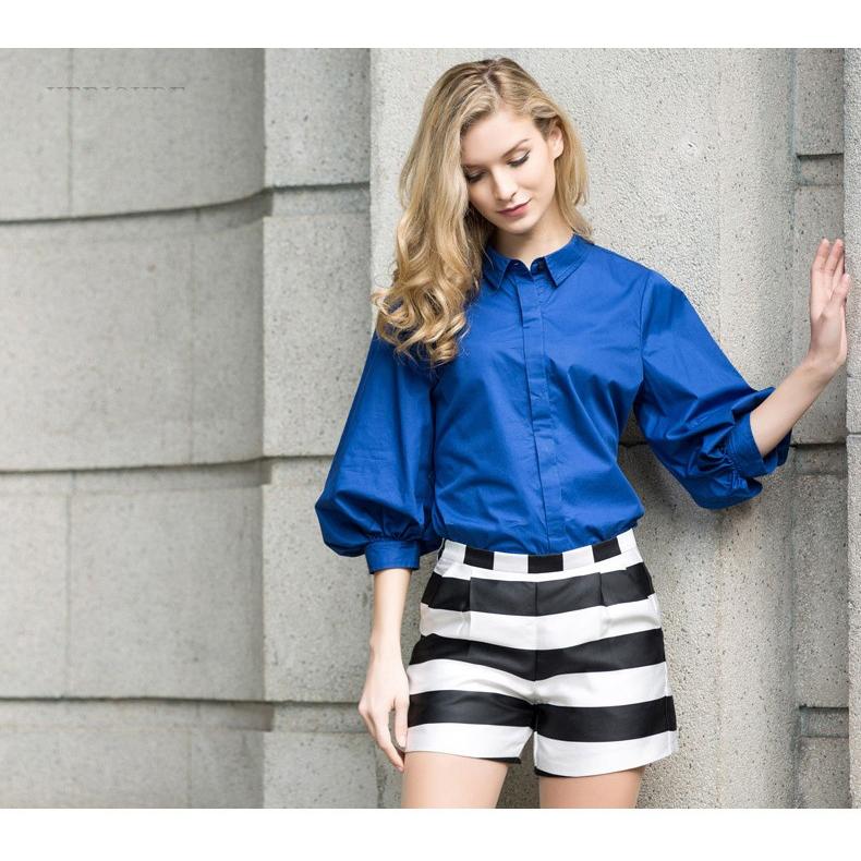 ゴージャス バルーン袖ブラウス もり袖 シャツ 7分袖 ホワイト ちょうちん袖 大きいサイズ有りｓ ｘｘｌ ２ｌ Tops 1511 5 パリスマダム 通販 Yahoo ショッピング