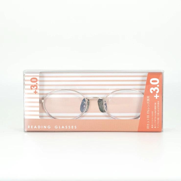 老眼鏡 リーディンググラス シンプル 軽い 女性用 RG-329 シルバー
