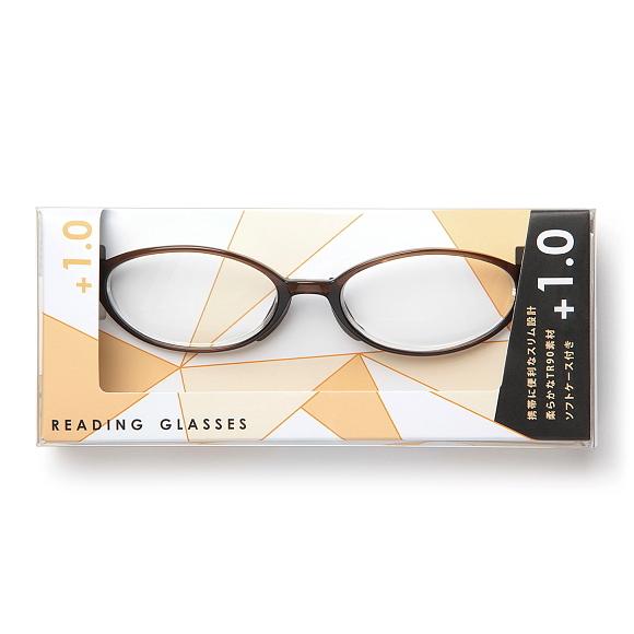 老眼鏡 リーディンググラス シンプル 軽い 女性用 RG-327 ブラウン