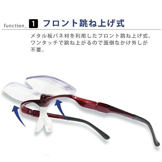 メガネ型 グラスルーペ 拡大鏡 ワイン 1.6倍 : パリミキ - 通販
