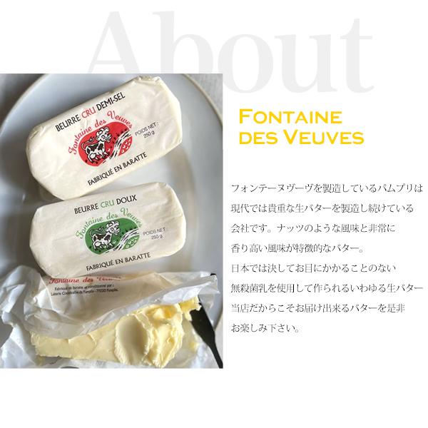 【受発注商品】 送料無料 フォンテーヌ・ヴーヴ 有塩 250g 6個セット まとめ買い 無殺菌バター 発酵バター フランス産_1
