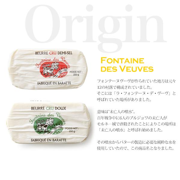 【受発注商品】 送料無料 フォンテーヌ・ヴーヴ 有塩 250g 6個セット まとめ買い 無殺菌バター 発酵バター フランス産_3