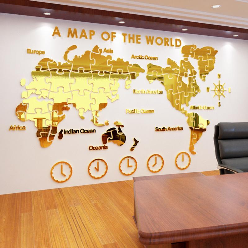 3d 世界地図 ウォールステッカー アクリル 壁紙 Diy 壁 飾り おしゃれ シール 防水 部屋装飾 事務室 リビングルーム ベッドルーム インテリア Akuriru26 2 Parisrose 通販 Yahoo ショッピング