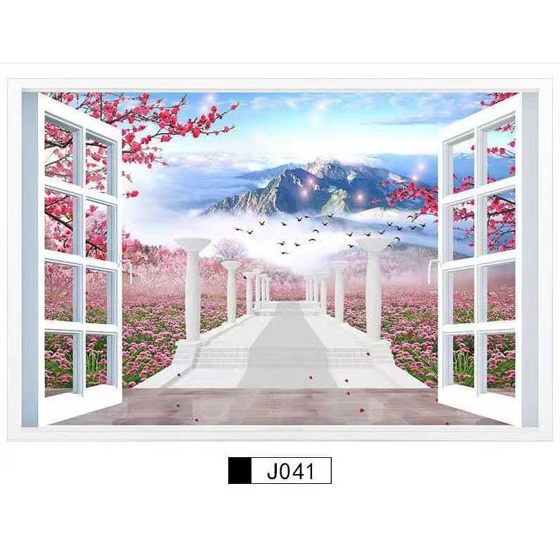 3D ウォールステッカー 壁紙 シール 偽窓ステッカー 貼ってはがせる