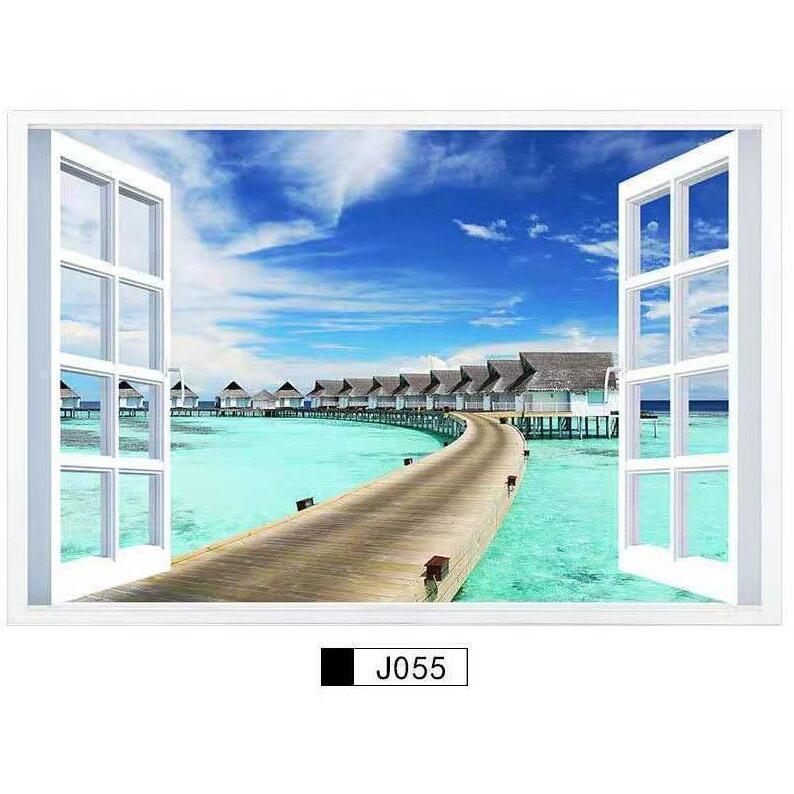 3D ウォールステッカー 壁紙 シール 偽窓ステッカー 貼ってはがせる