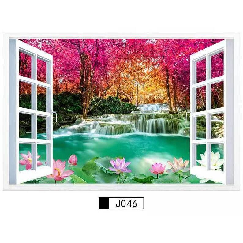 3D ウォールステッカー 壁紙 シール 偽窓ステッカー 貼ってはがせる