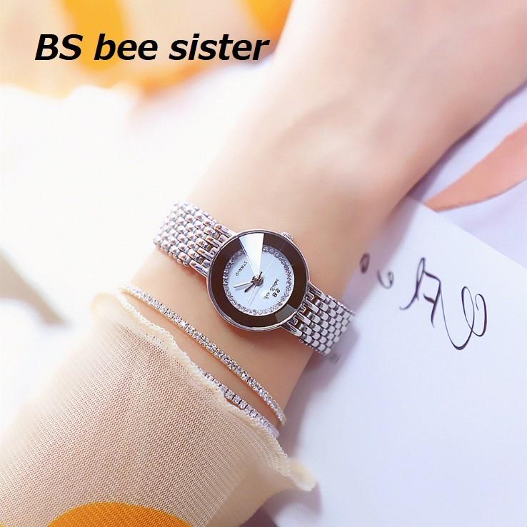 BS bee sister 腕時計 時計 レディース 女性用 ウォッチ アクセサリー ラッピング無料 シルバー ゴールド ブレスレット ダイヤモンド 円形 fa1198｜parisrose