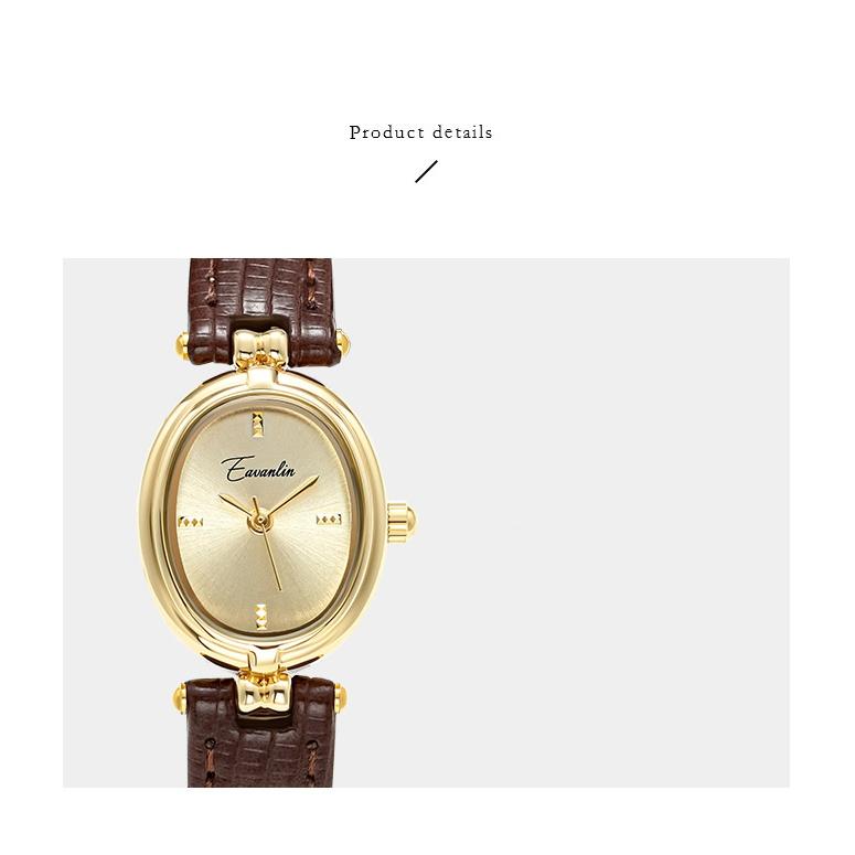 Eavanlin レディース 腕時計 時計 レトロ エレガント ブラック