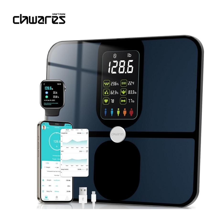 健康管理・計測計 c 見やすい大画面カラーLCD】【スマホ連動】【2年間保証】 CHWARES