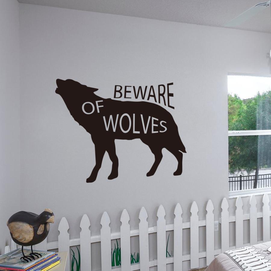 ウォールステッカー 狼 動物 壁紙 シール 北欧 インテリア 壁装飾 防水 賃貸 マンション アパート 部屋 寝室 ビングルーム Diy 部屋飾り ホーム装飾 G Dw265 Parisrose 通販 Yahoo ショッピング