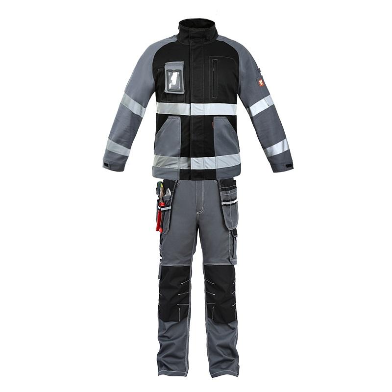 作業着 作業服 電気溶接防護服 上下セット ジャンパー ズボン 綿 作業着 作業服 電気溶接防護服 上下セット ジャンパー ズボン 綿