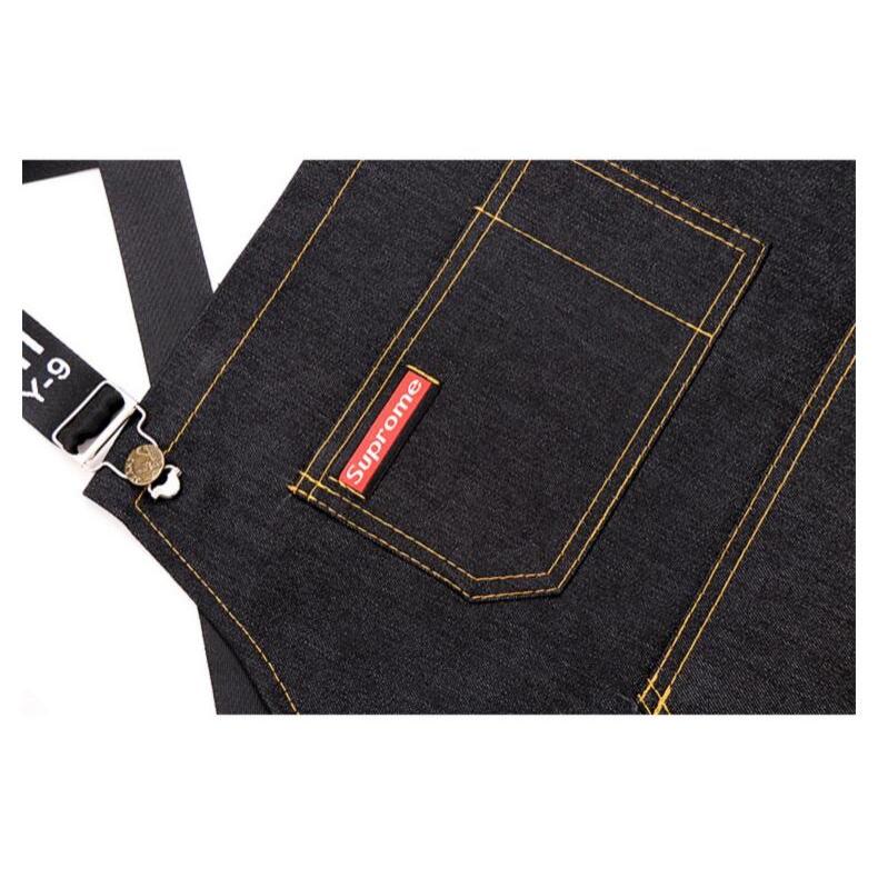 デニムエプロン 前掛け 胸当て 首掛け式 着脱簡単 美容師 作業用 料理