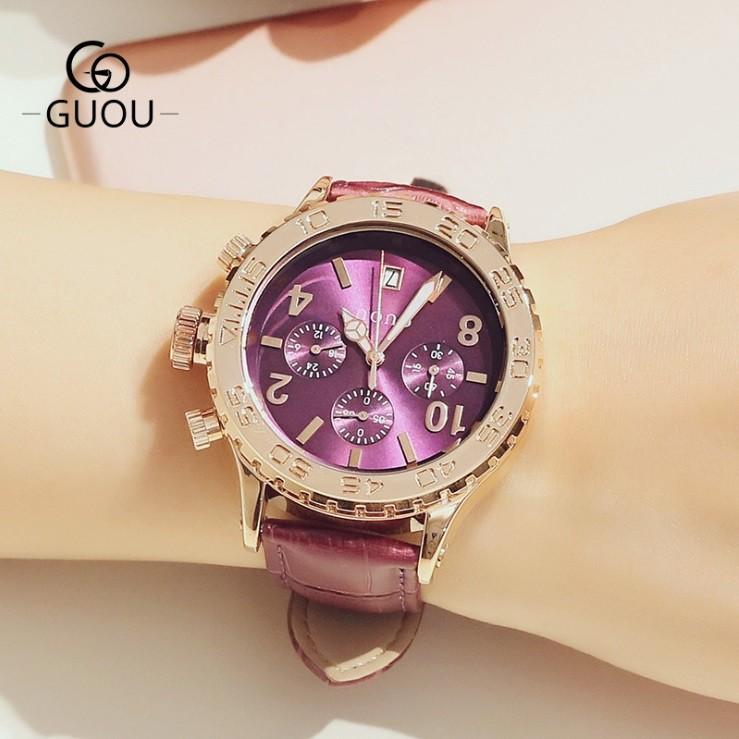 GUOU 腕時計 レディース 女性用 ウォッチ アクセサリー クロノ GUOU 腕時計 レディース 女性用 ウォッチ アクセサリー クロノ