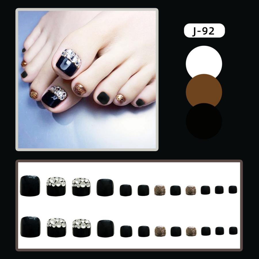 フット ネイルチップ 足用 24枚入 原宿 和風 夢幻 和装 素敵なネイル