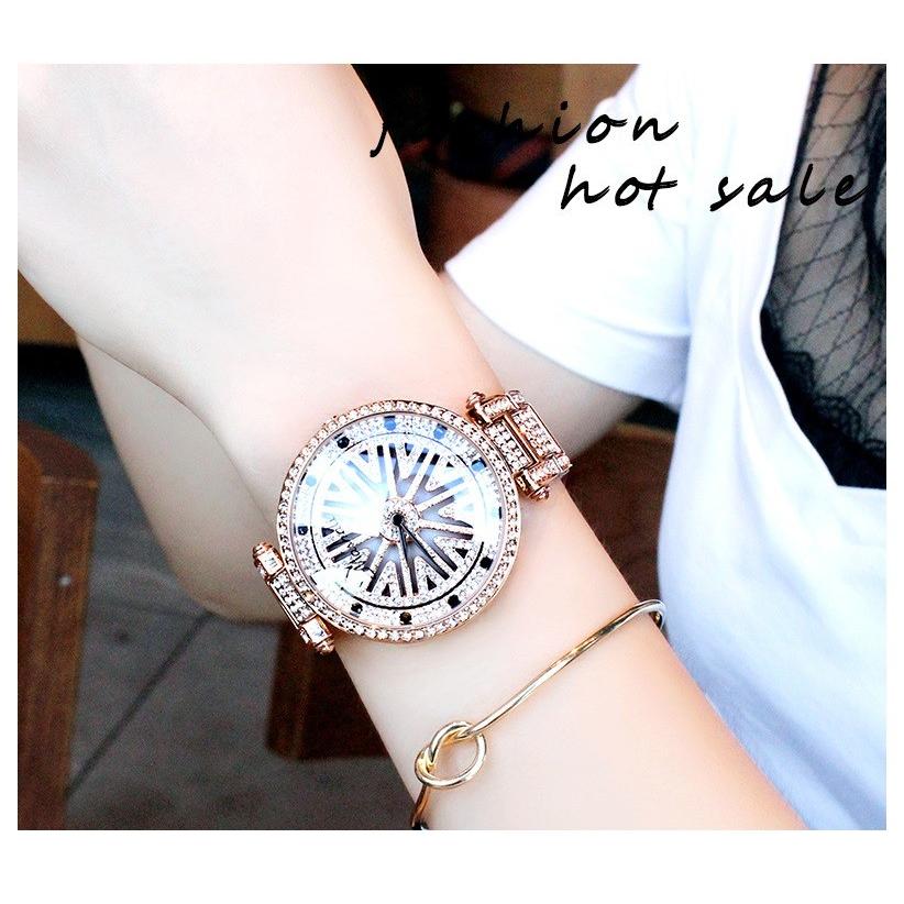 Mashali レディース 女性用 腕時計 ウォッチ ラインストーン石使用