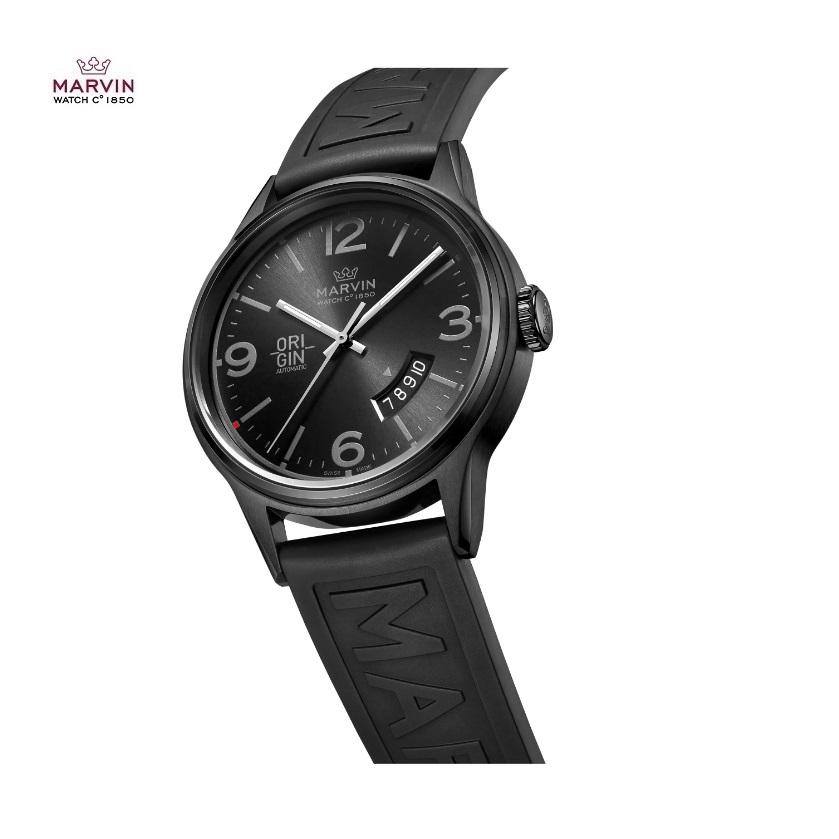 Marvin オリジン スイス製 ムーブメント メンズ 自動巻き 腕時計 Origin 44mm Black Dial Men's Watch M108.24.43.94の画像