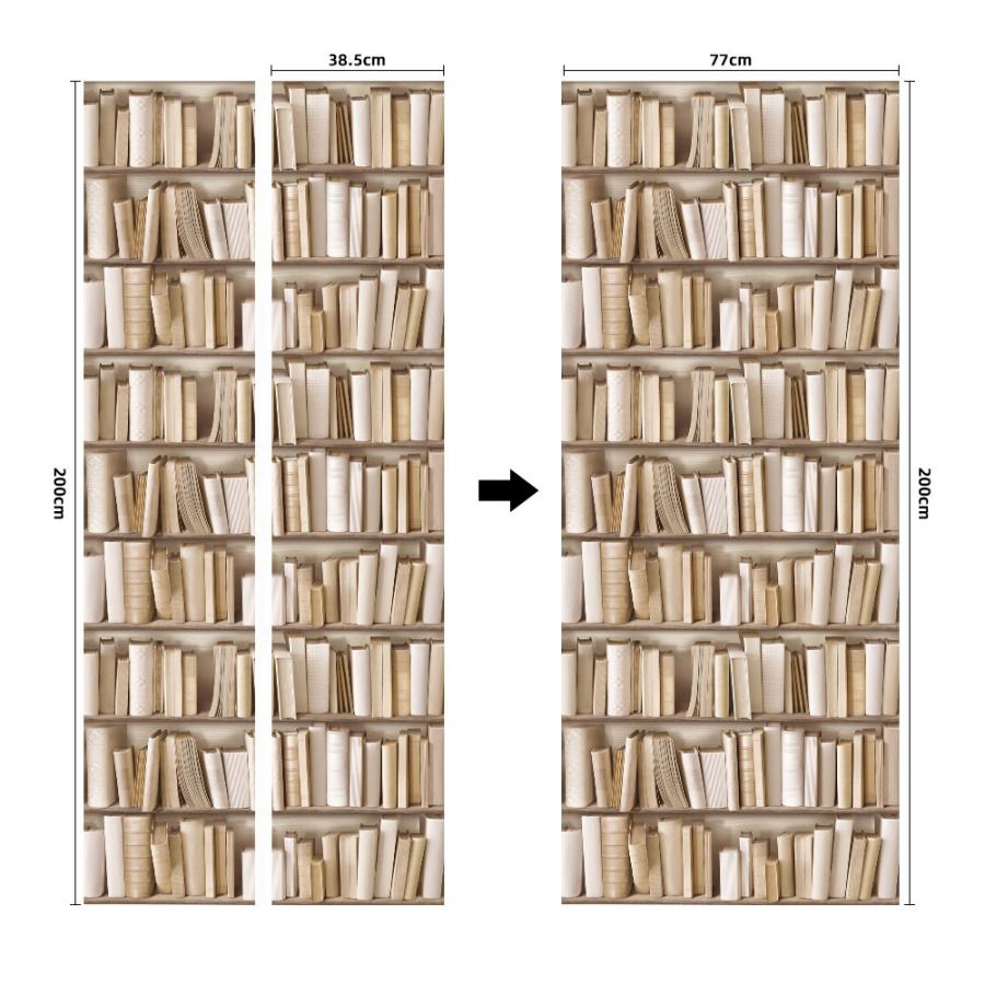ウォールステッカー 本棚 Bookshelf ドア 3d 壁紙 シール 貼ってはがせる 室内用 ドア装飾シート 防水シール 部屋 ドアシート ドア壁紙 Diy おしゃれ 飾り M607 8 Parisrose 通販 Yahoo ショッピング