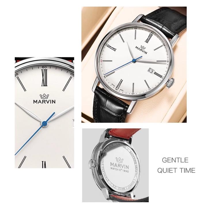 Marvin スイス製 ムーブメント メンズ クォーツ 腕時計 M025.1302の画像