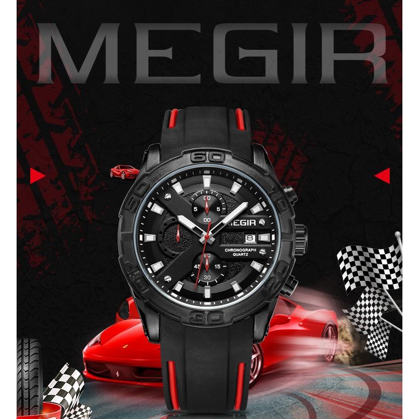 ジャイアント 本革のメンズ腕時計 高級ブランド クォーツ 時計 学生 ゲーム ランニング クォーツ時計 Aliexpress Megir 55新しいファッションメンズスポーツウォッチクォーツアワーデイトクロノグラフ Vladatk Gov Ba