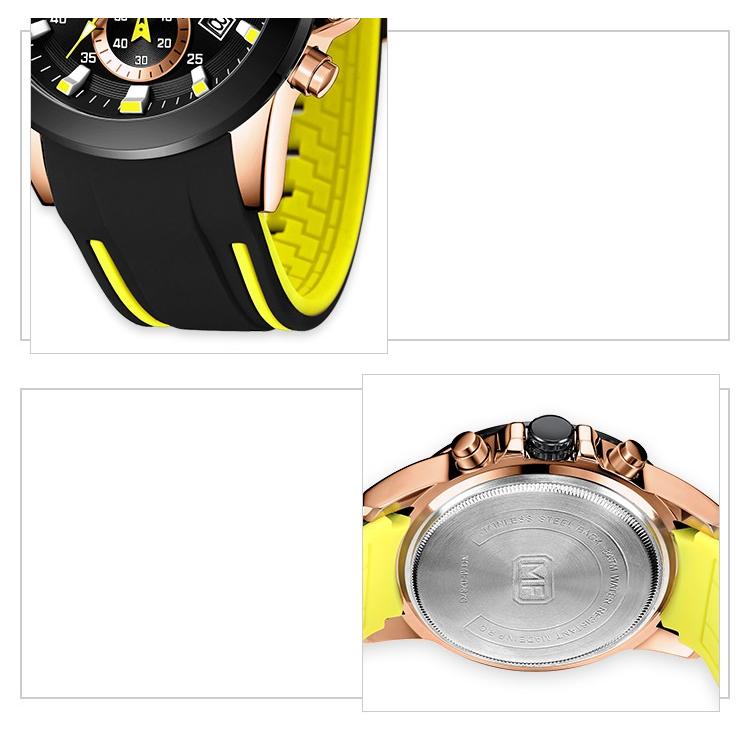 MINIFOCUS ミニフォーカス 腕時計 メンズ クロノグラフ 防水 夜光