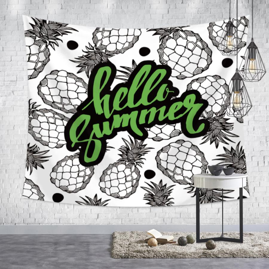 柔らかな質感の タペストリー パイナップル 壁掛け壁画 おしゃれ 飾り 多機能壁掛け ファブリック装飾用品 ウォールデコレーション 模様替え 部屋 窓カーテン 個性ギフト Cisama Sc Gov Br