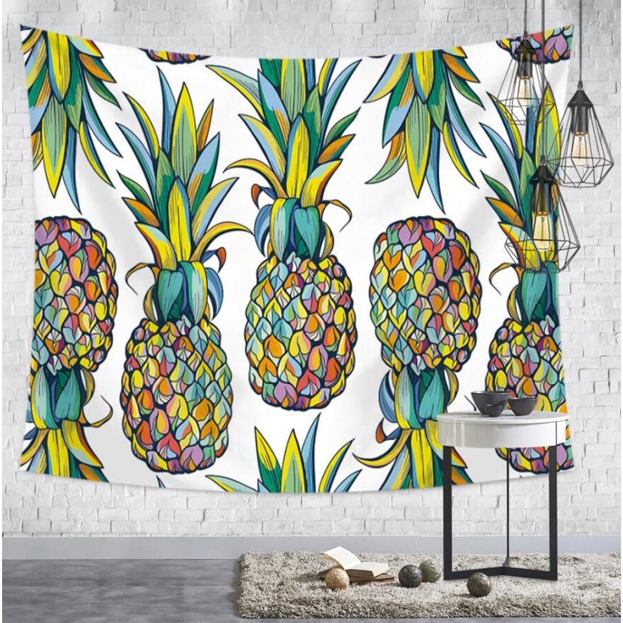 とっておきし新春福袋 タペストリー パイナップル 壁掛け壁画 おしゃれ 飾り 多機能壁掛け ファブリック装飾用品 ウォールデコレーション 模様替え 部屋 窓カーテン 個性ギフト Cisama Sc Gov Br