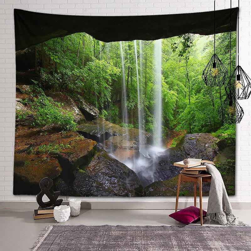 即納 最大半額 タペストリー 森林 壁掛け壁画 おしゃれ 飾り 多機能壁掛け ファブリック装飾用品 ウォールデコレーション 模様替え 部屋 窓カーテン 個性ギフト Cisama Sc Gov Br