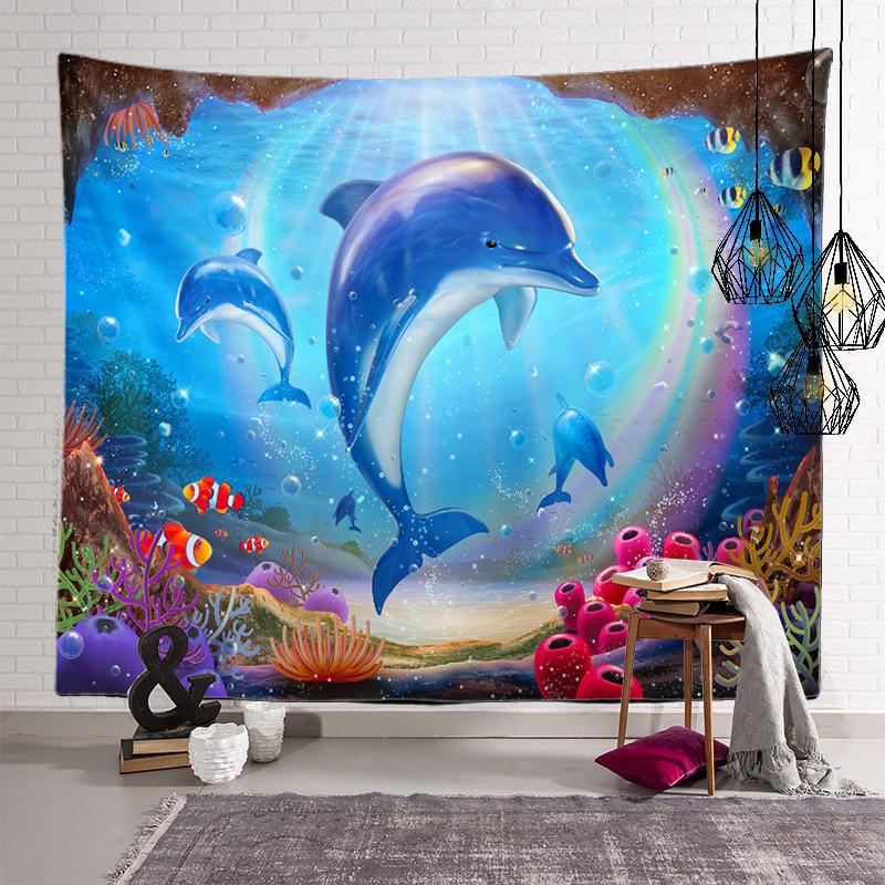 タペストリー イルカ 壁掛け壁画 北欧風 多機能壁掛け ファブリック装飾用品 ウォールデコレーション 模様替え 部屋 窓カーテン 個性ギフト おしゃれ飾り S Gt90 40 Parisrose 通販 Yahoo ショッピング