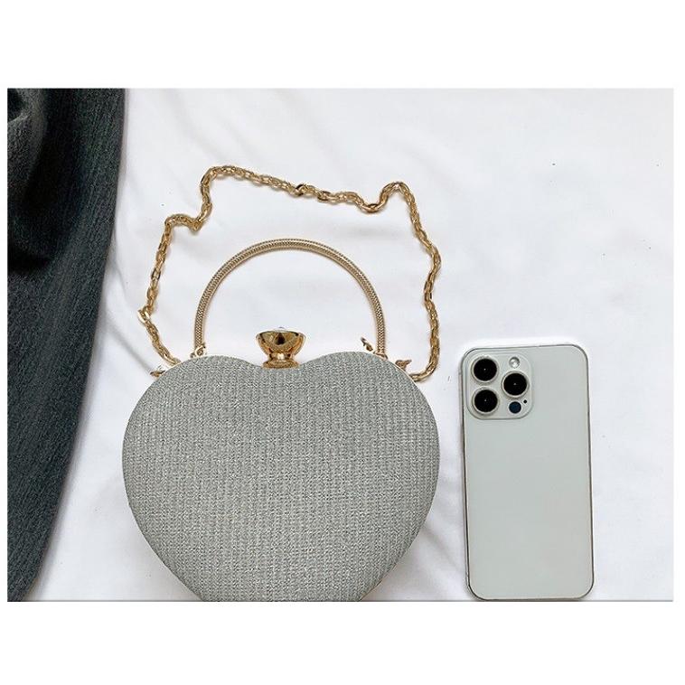 レディースバッグ ハート型クラッチバッグ ショルダートートバッグ