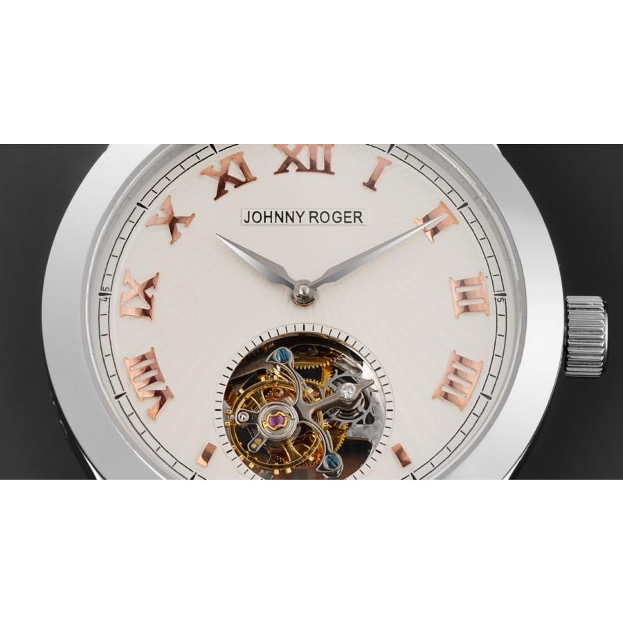 JOHNNYROGER フライングトゥールビヨン メンズ腕時計 3年間保証 腕時計の最高峰 本物保証 本格 機械式 手巻き 男性用 腕時計   chevalierの画像