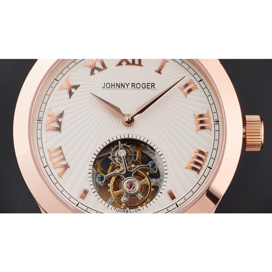 JOHNNYROGER フライングトゥールビヨン メンズ腕時計 3年間保証 腕時計の最高峰 本物保証 本格 機械式 手巻き 男性用 腕時計   chevalierの画像