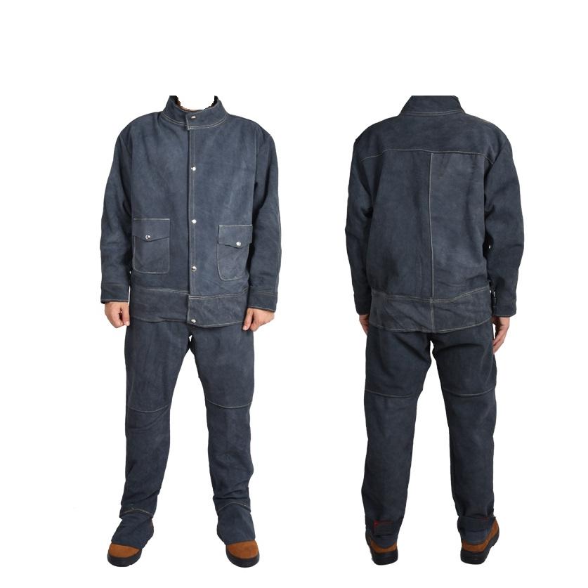 牛革 電気溶接防護服 溶接用 防護服 作業服 上下セット 溶接保護 牛革 電気溶接防護服 溶接用 防護服 作業服 上下セット 溶接保護
