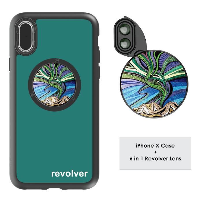 Revolver M6 Len Kit 6in1 iphoneX -IPLAYBOX ZTYLUS スピードレンズカメラ切り替え設計- アイフォンX　スマホーX Design version - Aurora Borealis｜parisroseno2｜03