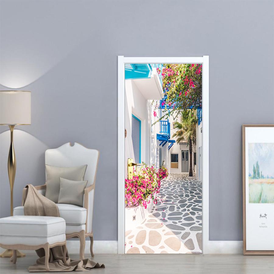 売却 ウォールステッカー ドア シール 室内用ドア装飾シート 防水シール 部屋 ドアシート 3d ドア壁紙 Diy おしゃれ 飾り Cisama Sc Gov Br