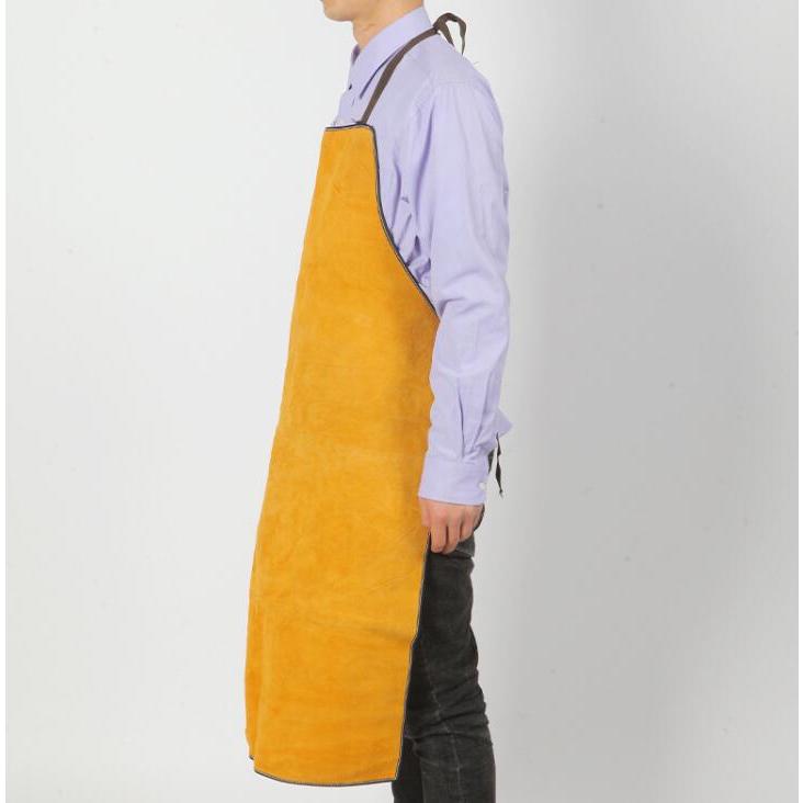 全牛革溶接防護服 作業服 エプロン 溶接用 大判タイプ 牛革 保護用 電気溶接防護服 防炎 溶接 対策 購買 耐熱 防護服 やけど