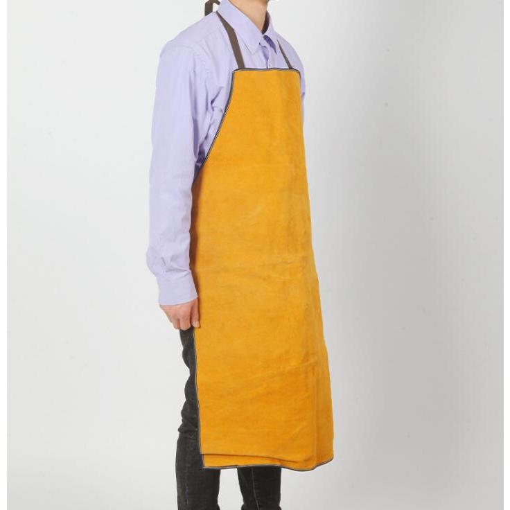 全牛革溶接防護服 作業服 エプロン 溶接用 大判タイプ 牛革 保護用 電気溶接防護服 防炎 溶接 対策 購買 耐熱 防護服 やけど