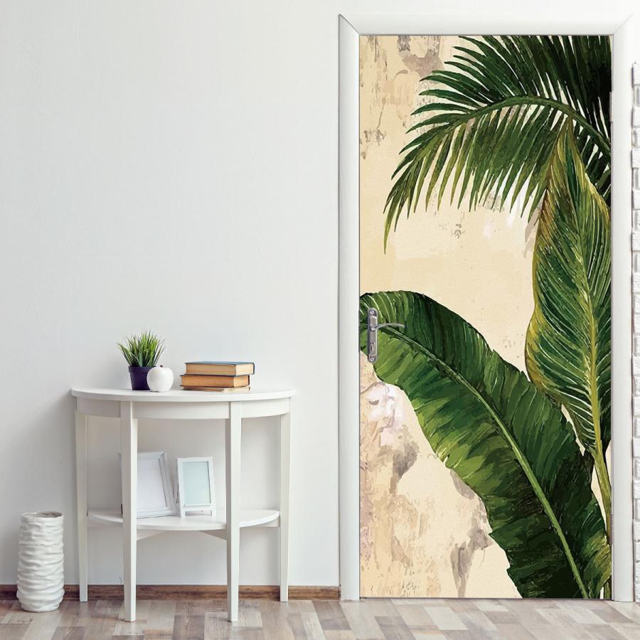 100 正規品 貼ってはがせる シール ドア ウォールステッカー 室内用ドア装飾シート 飾り 芭蕉の葉 個性 おしゃれ Diy ドア壁紙 3d ドアシート 部屋 防水シール ウォールステッカー Goldenshoppingcalhau Com Br