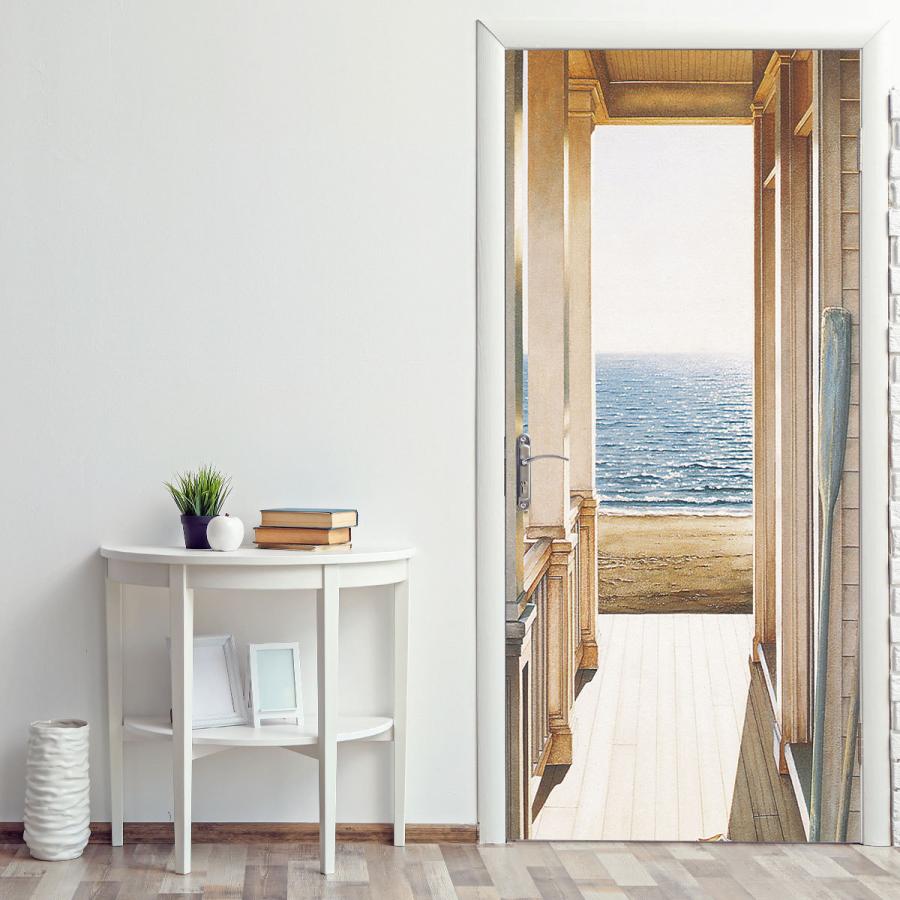 ウォールステッカー ドア シール 貼ってはがせる 室内用ドア装飾シート 防水シール 部屋 ドアシート 個性 Diy 3d 飾り おしゃれ 送料0円 外の 景色 ドア壁紙