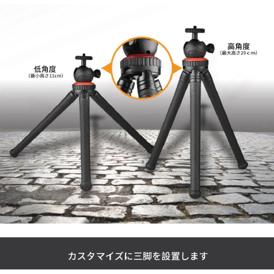 ZTYLUS IPLAYBOX Python P5 12 フレキシブルミニ三脚 スマートフォンホルダー スタンド アクションカメラマウント |  | 16