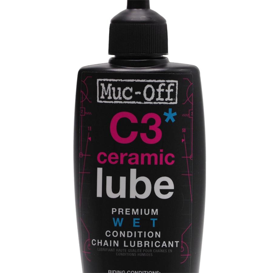 【日本正規品】MUC-OFF マックオフ C3 WET CERAMIC LUBE 120ml C3 ウェットセラミックルブ チェーンオイル 自転車用｜parksider｜02