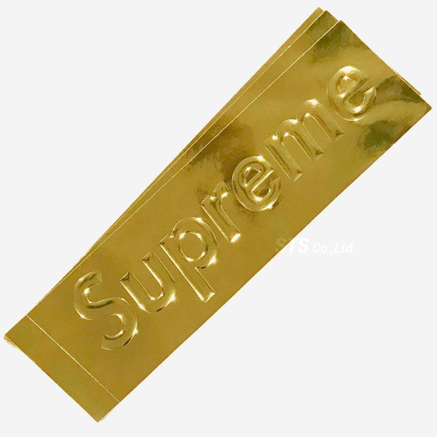 Supreme シュプリーム Embossed Metallic Gold Box Logo Sticker