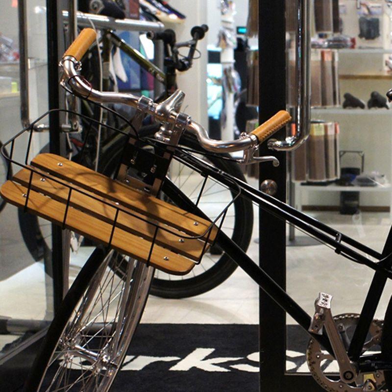 SHOWA INDUSTRIES 昭和インダストリーズ Wood Wire Rack (H95mm) 自転車カゴ ウッドワイヤーラック｜parksider｜07