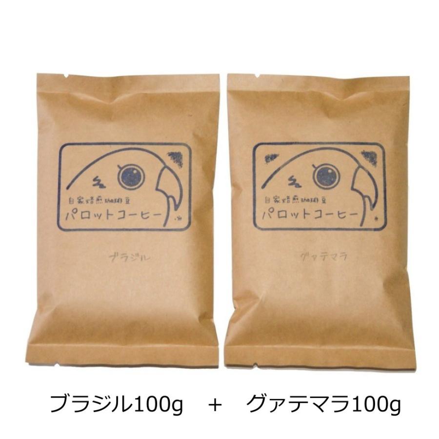 コーヒー豆 お試し セット 100g×2種 ブラジル グァテマラ｜parrot-coffee｜02