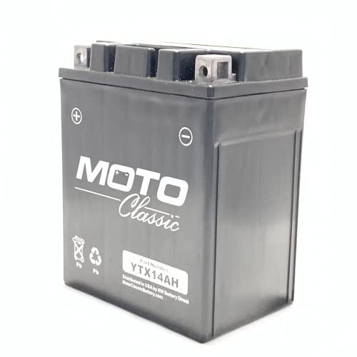 全品送料0円 Moto Classic YTX 14 AH 12 V 14 Ah高性能メンテナンスフリー230 CCA二輪ATVバッテリー